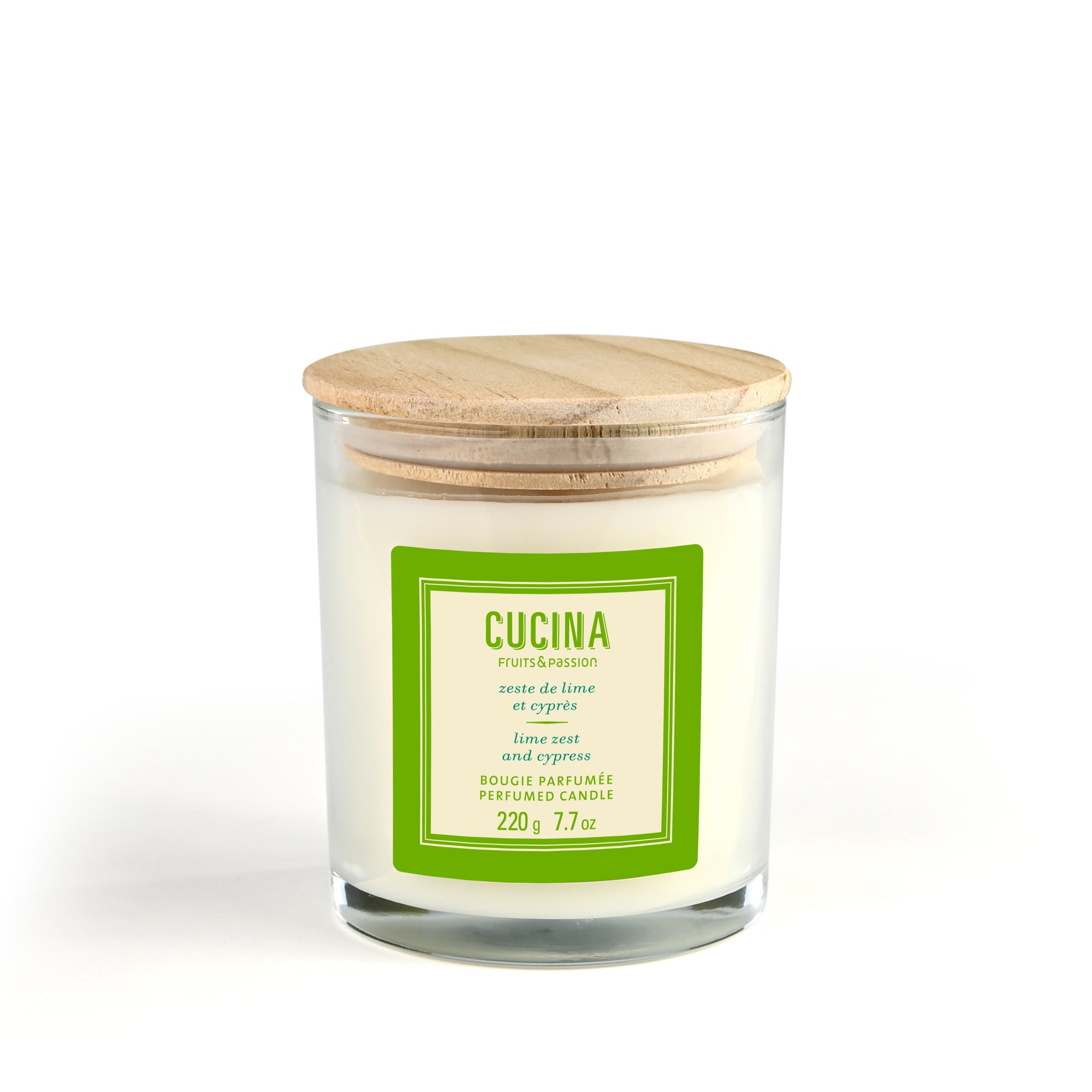 Bougie parfumée | Zeste de lime et cyprès | 220G