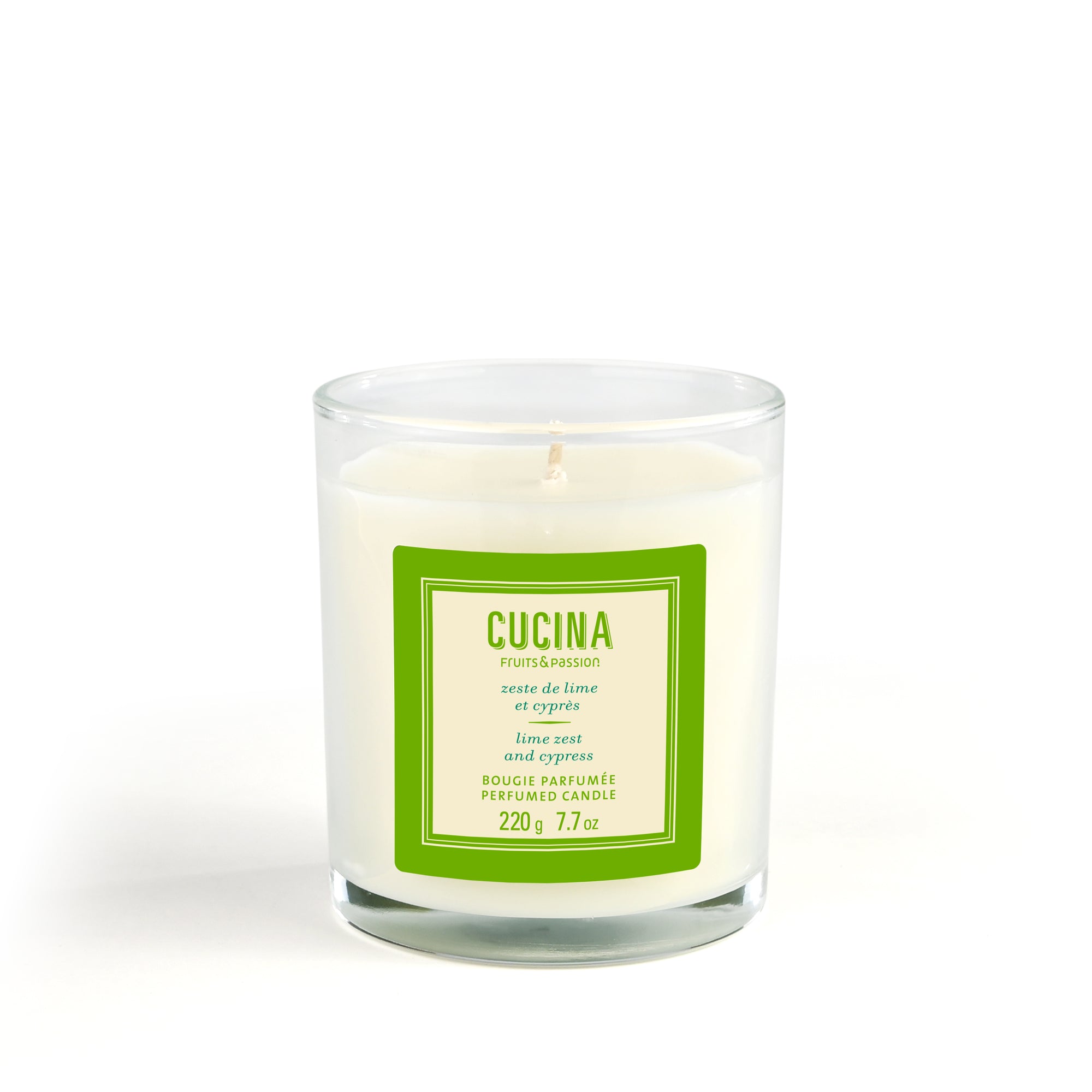 Bougie parfumée | Zeste de lime et cyprès | 220G