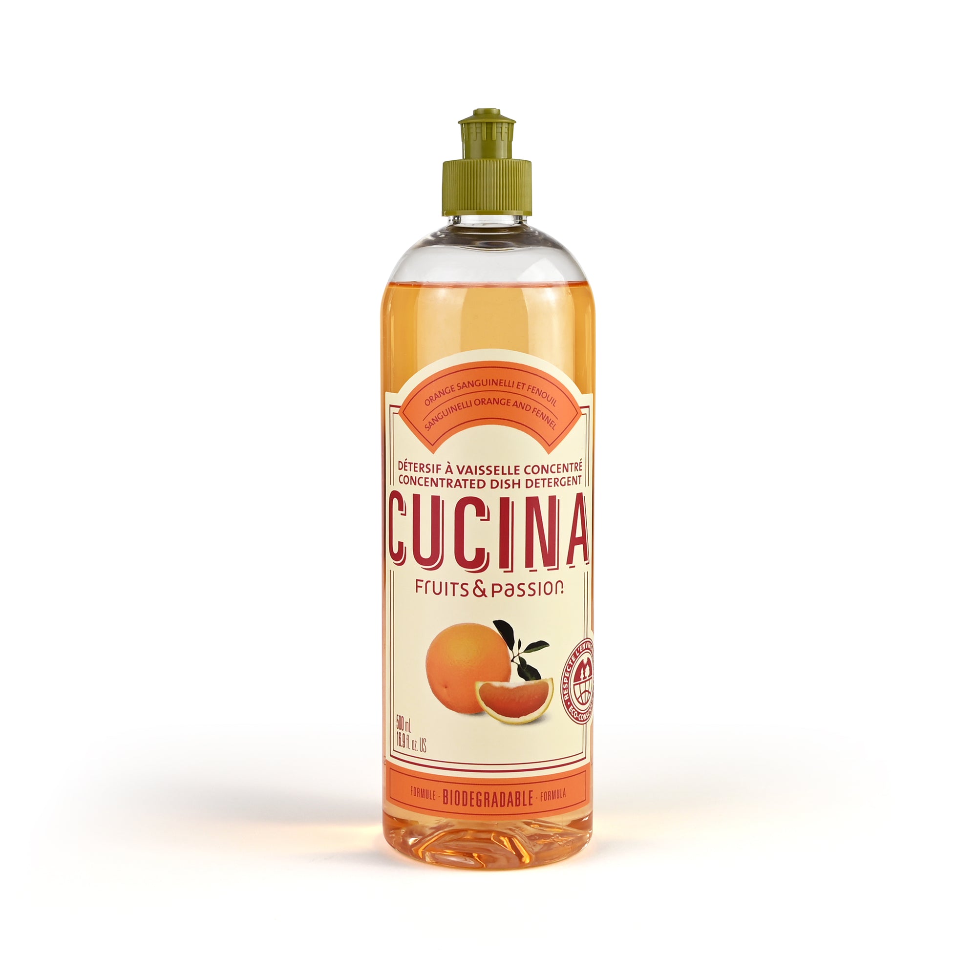 Concentrated Dish Detergent | Sanguinelli Orange and Fennel | 500 mL