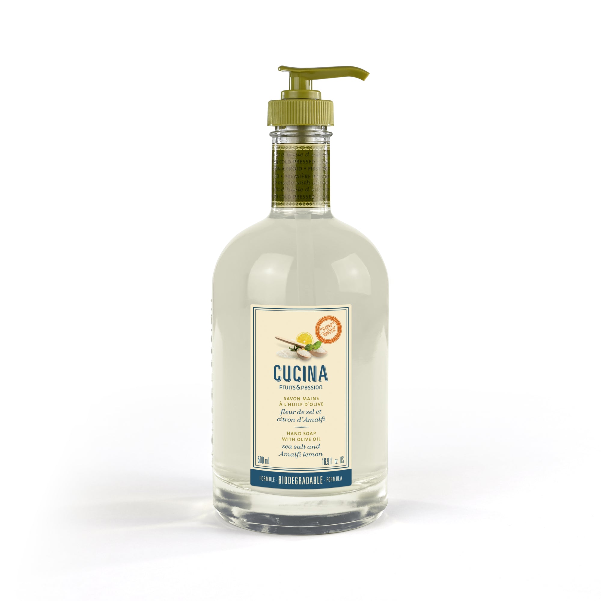 Hand Soap with Olive Oil | Sea Salt and Amalfi Lemon | 500 mL