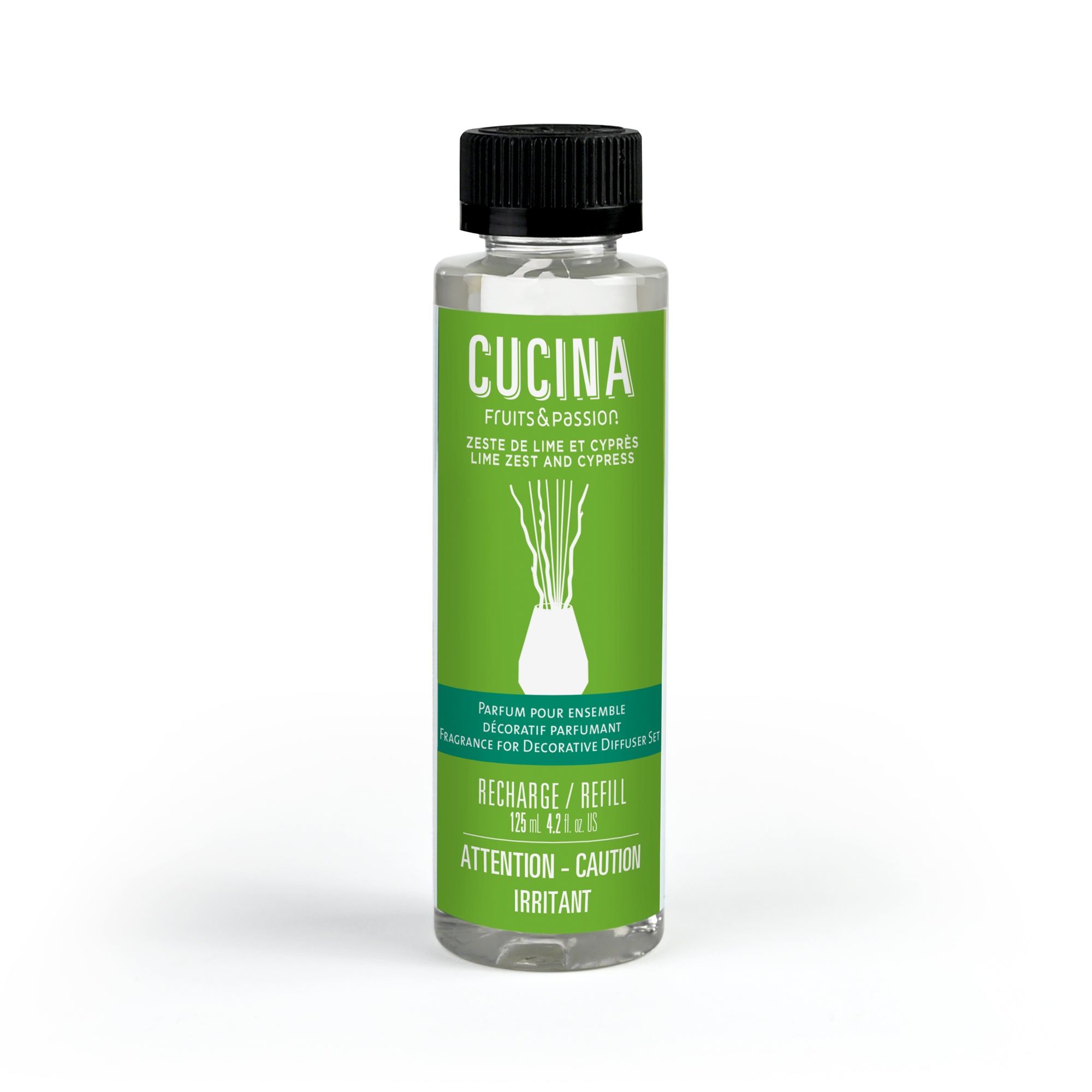 Parfum pour ensemble décoratif parfumant | Zeste de lime et cyprès | 125 mL