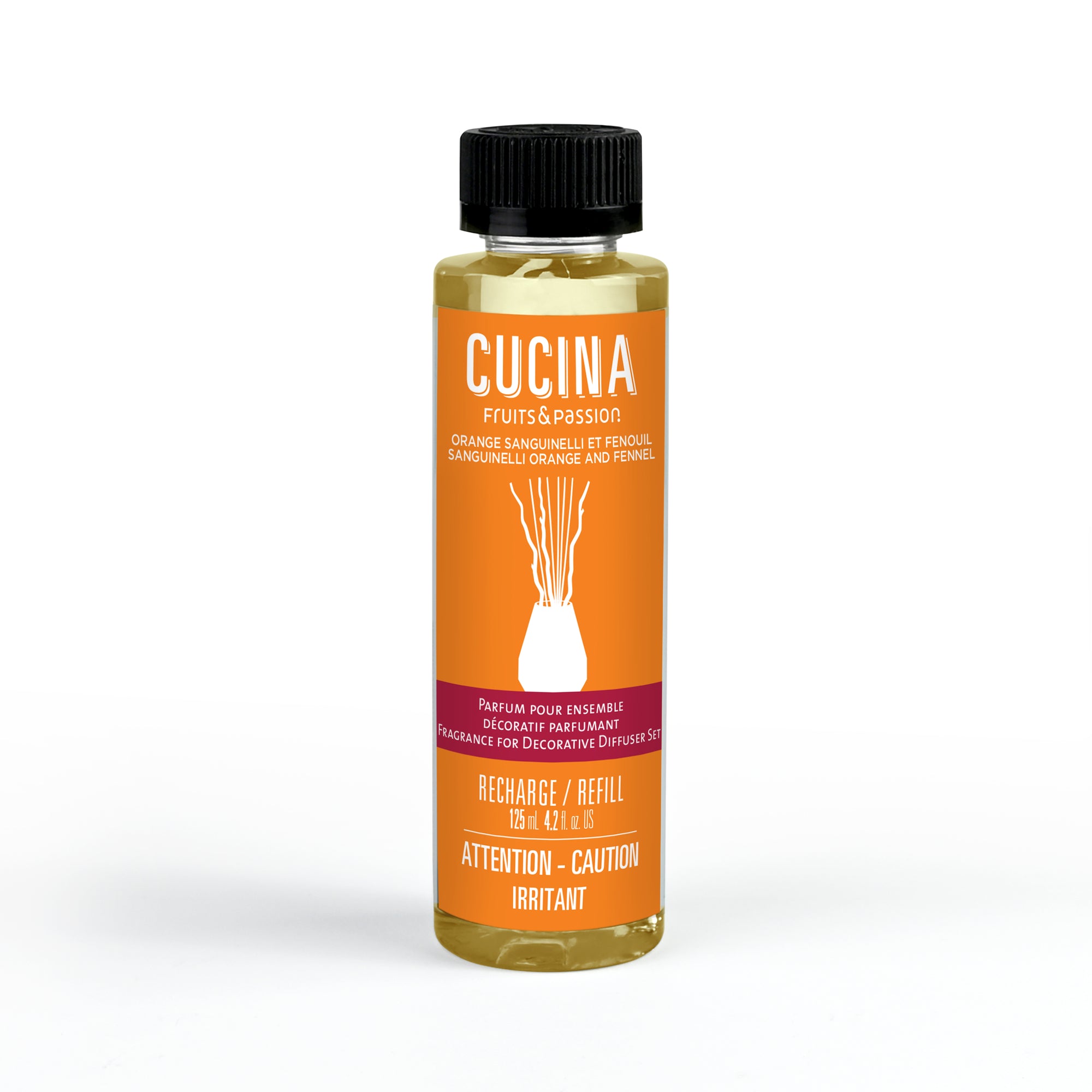 Parfum pour ensemble décoratif parfumant | Orange Sanguinelli et fenouil | 125 mL