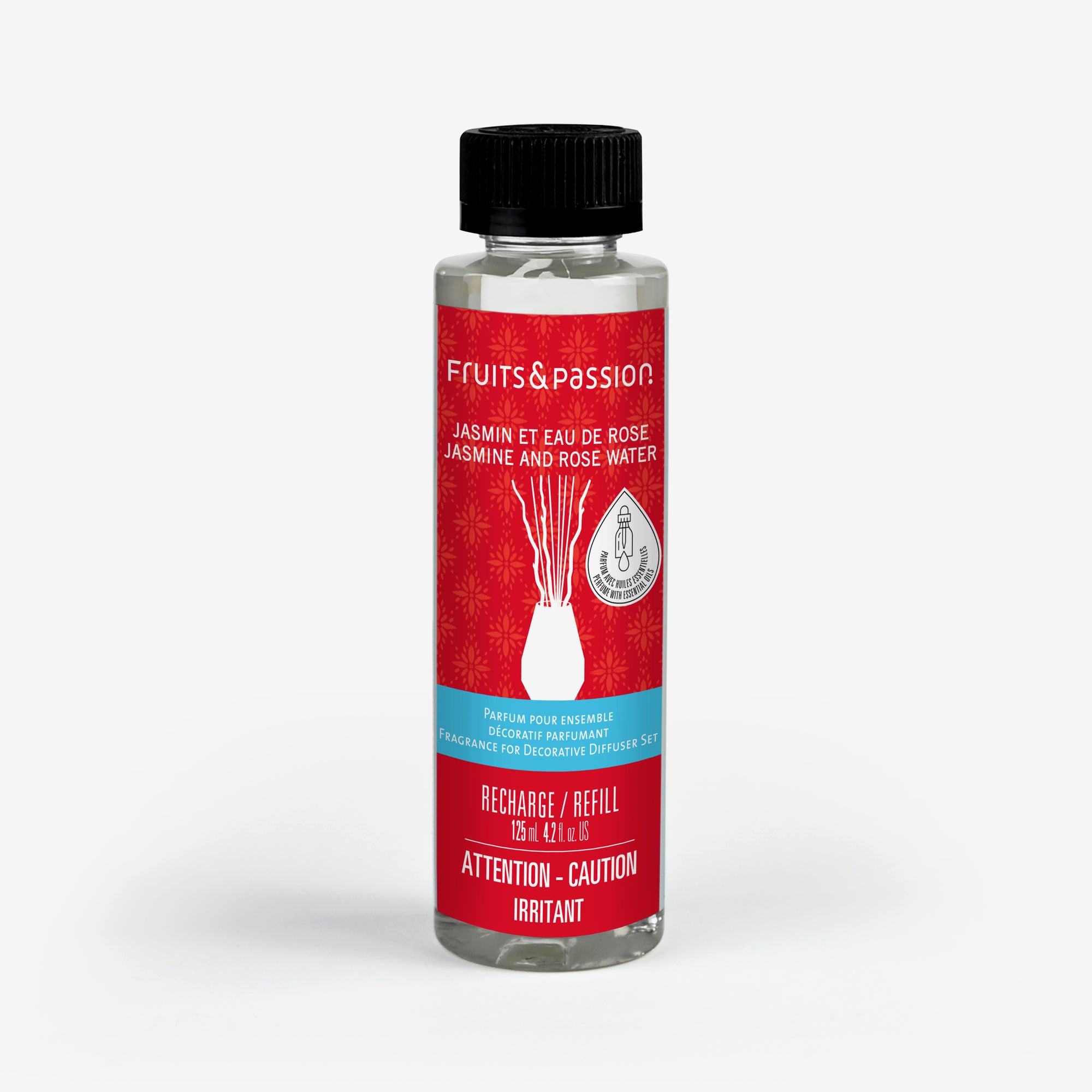 Parfum pour ensemble décoratif parfumant | Jasmin et eau de rose | 125 ML