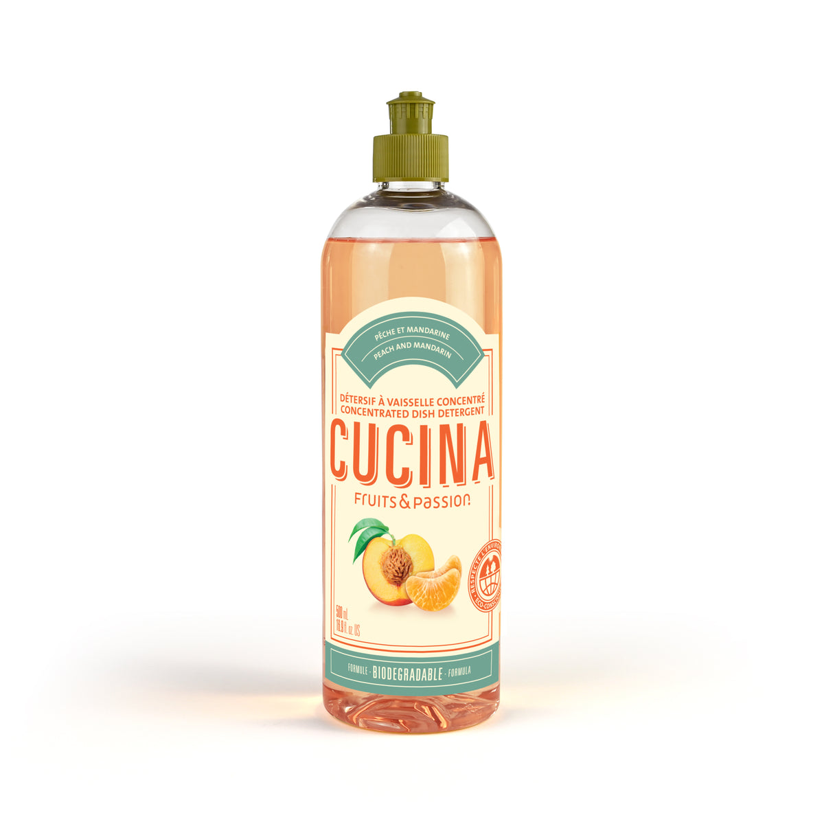 Concentrated Dish Detergent | Peach Mandarin | 500 mL – Fruits-Passion