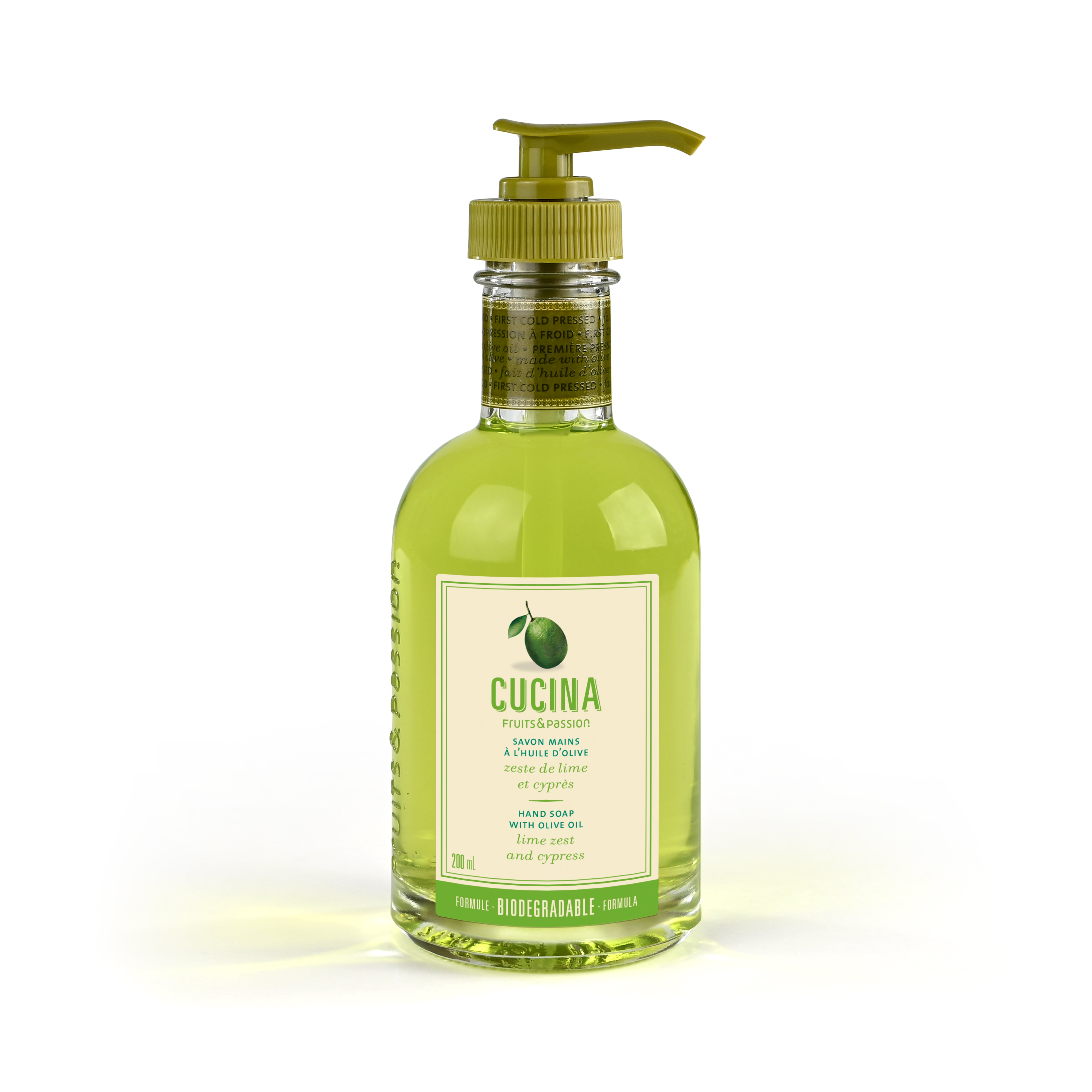 Hand Soap with Olive Oil | Lime Zest and Cypress | 200 mL – Fruits