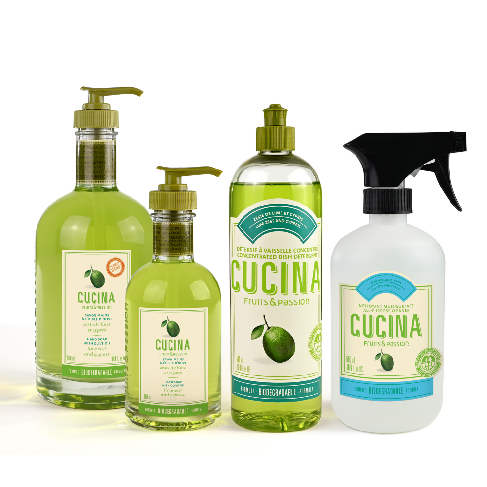 Fruits & Passion Cucina Everyday Essentials Bundle, Lime Zest and Cypress